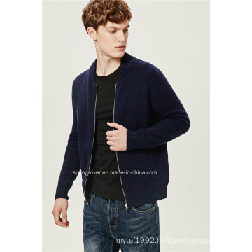 Lambs Wool Fashion Baseball Shirt Collar Men Cardigan